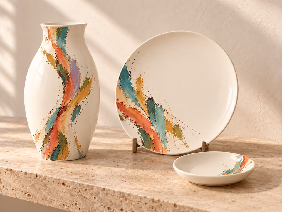 A természet ecsetje · Porcelánkollekció-koncepció