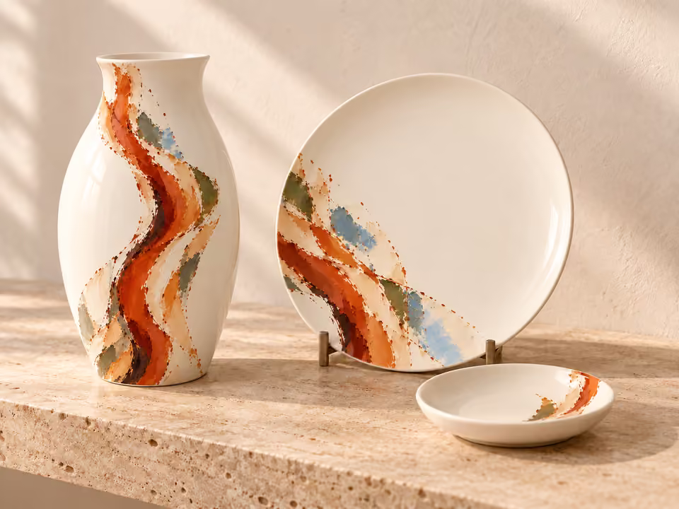 Rézszínű tánc · Porcelánkollekció-koncepció