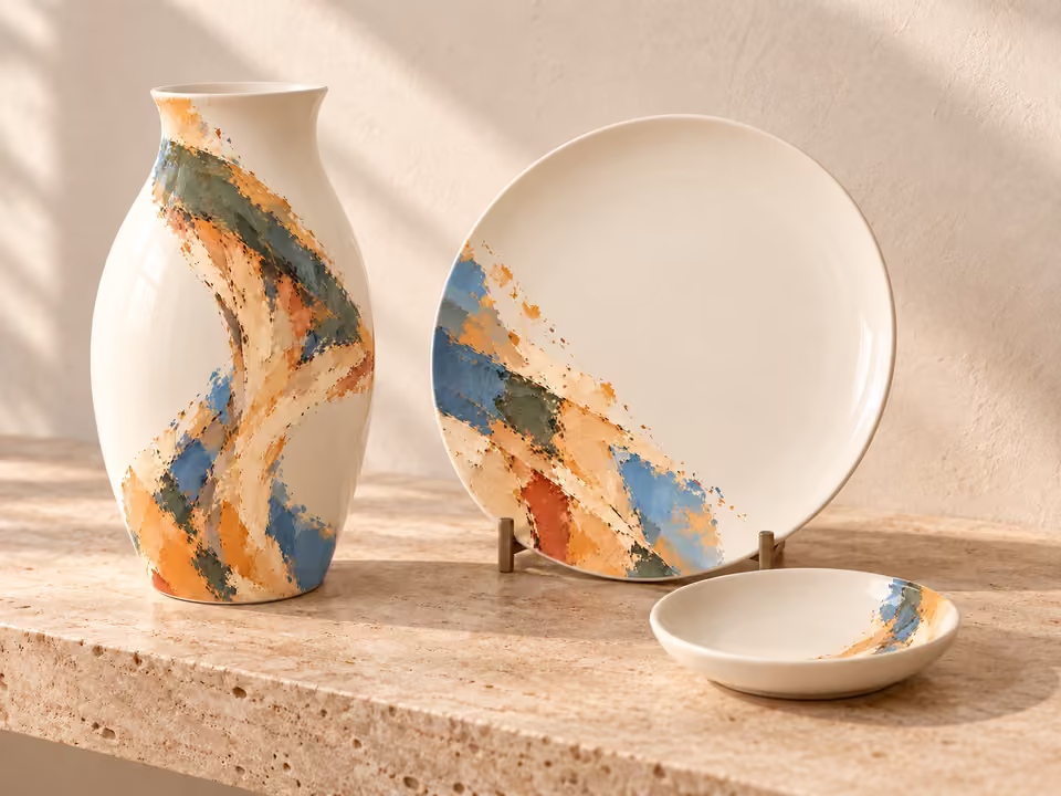 Az ég esernyője · Porcelánkollekció-koncepció