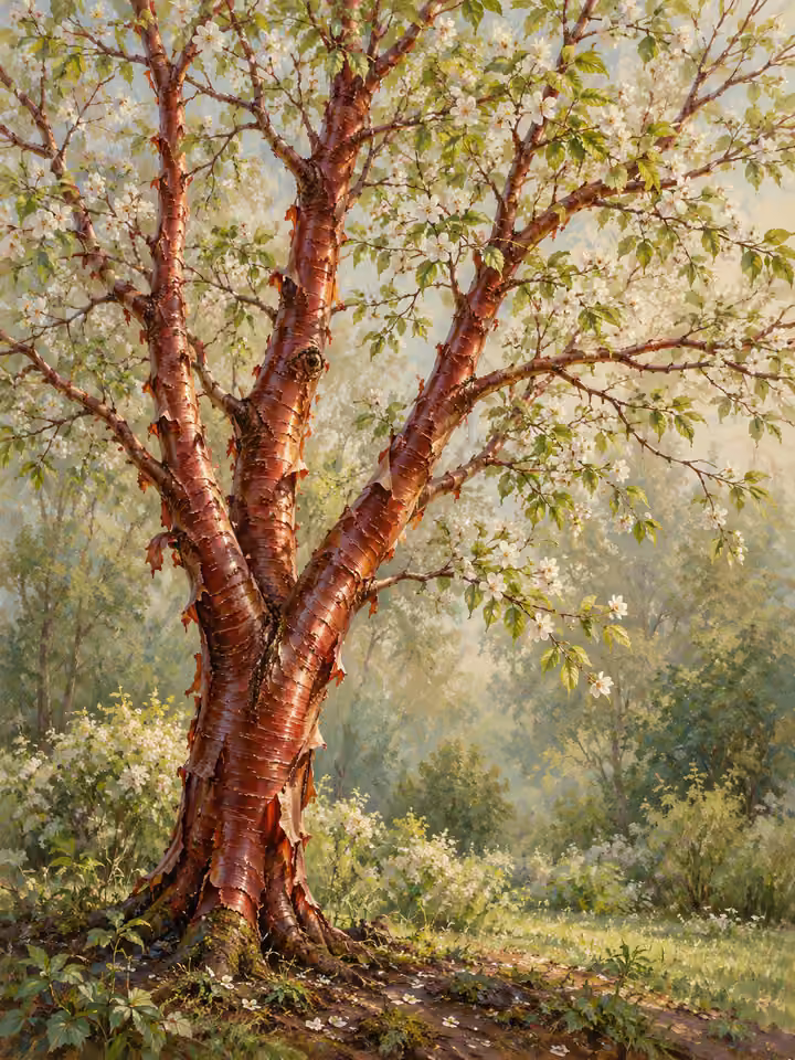 Spring Written in Copper – Original painterly version
