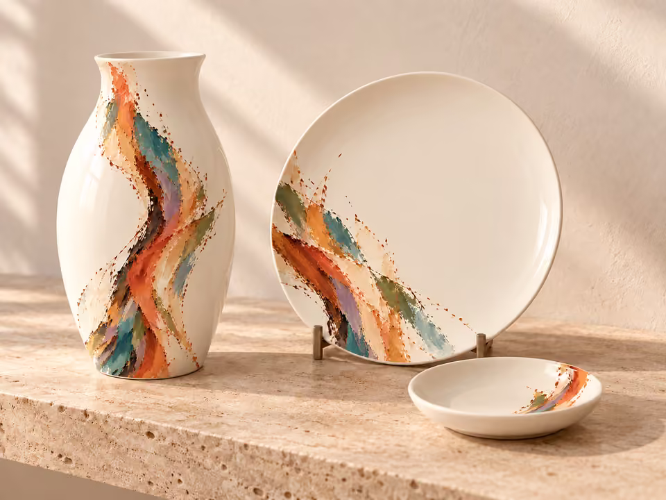 A természet ecsetje · Porcelánkollekció-koncepció