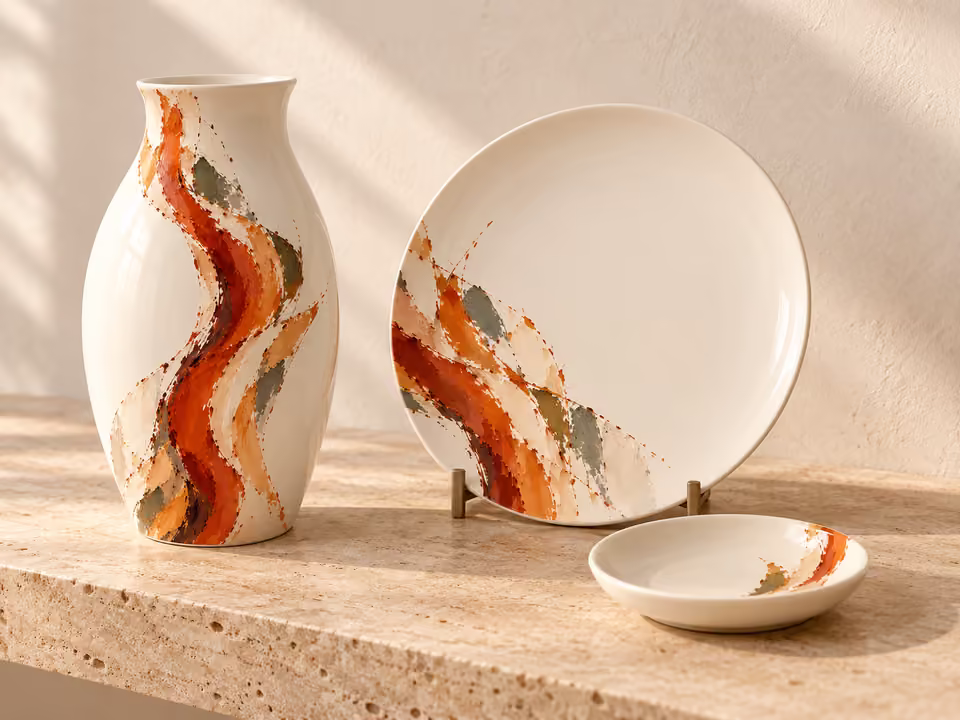 Rézszínű tánc · Porcelánkollekció-koncepció