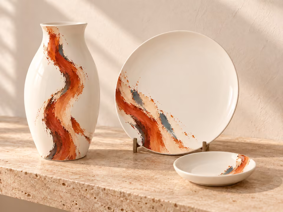Amit elengedünk · Porcelánkollekció-koncepció – látványterv