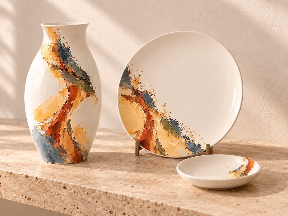 Az ég súlya · Porcelánkollekció-koncepció