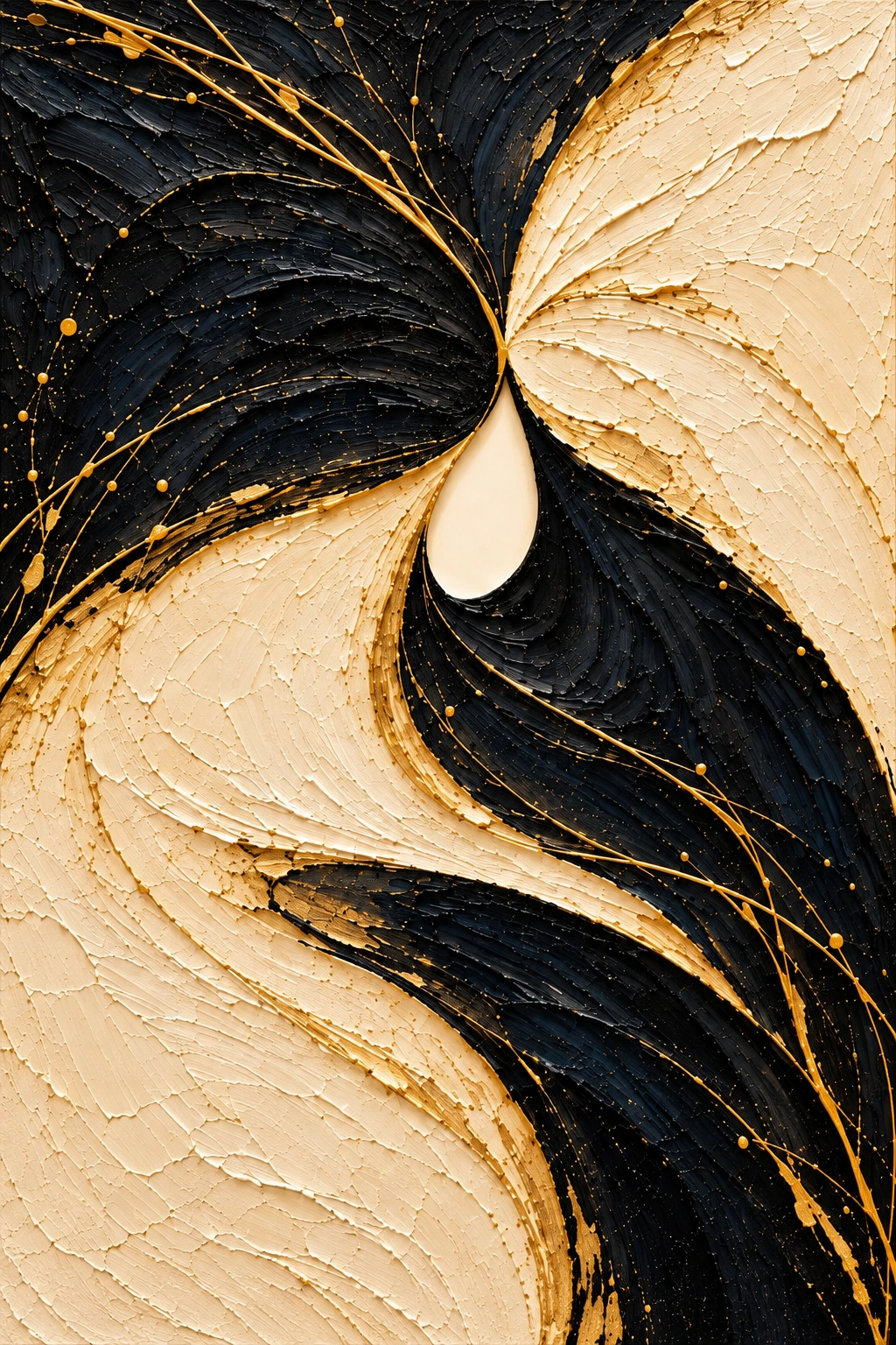 Black and ivory — Standalone painting