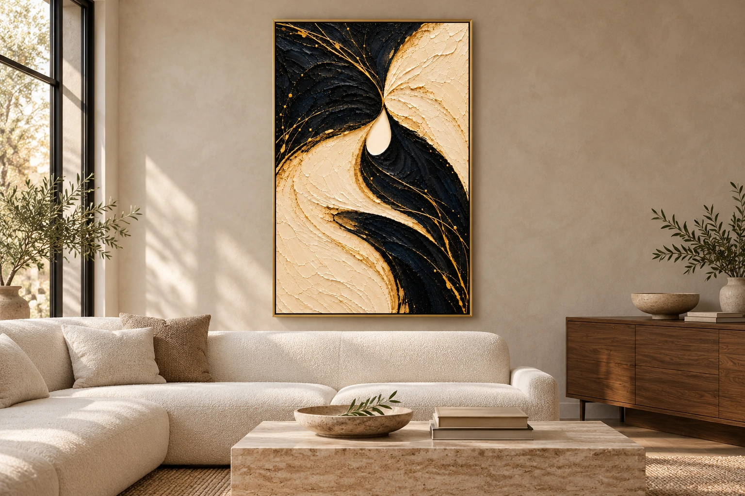 Black and ivory — In an interior
