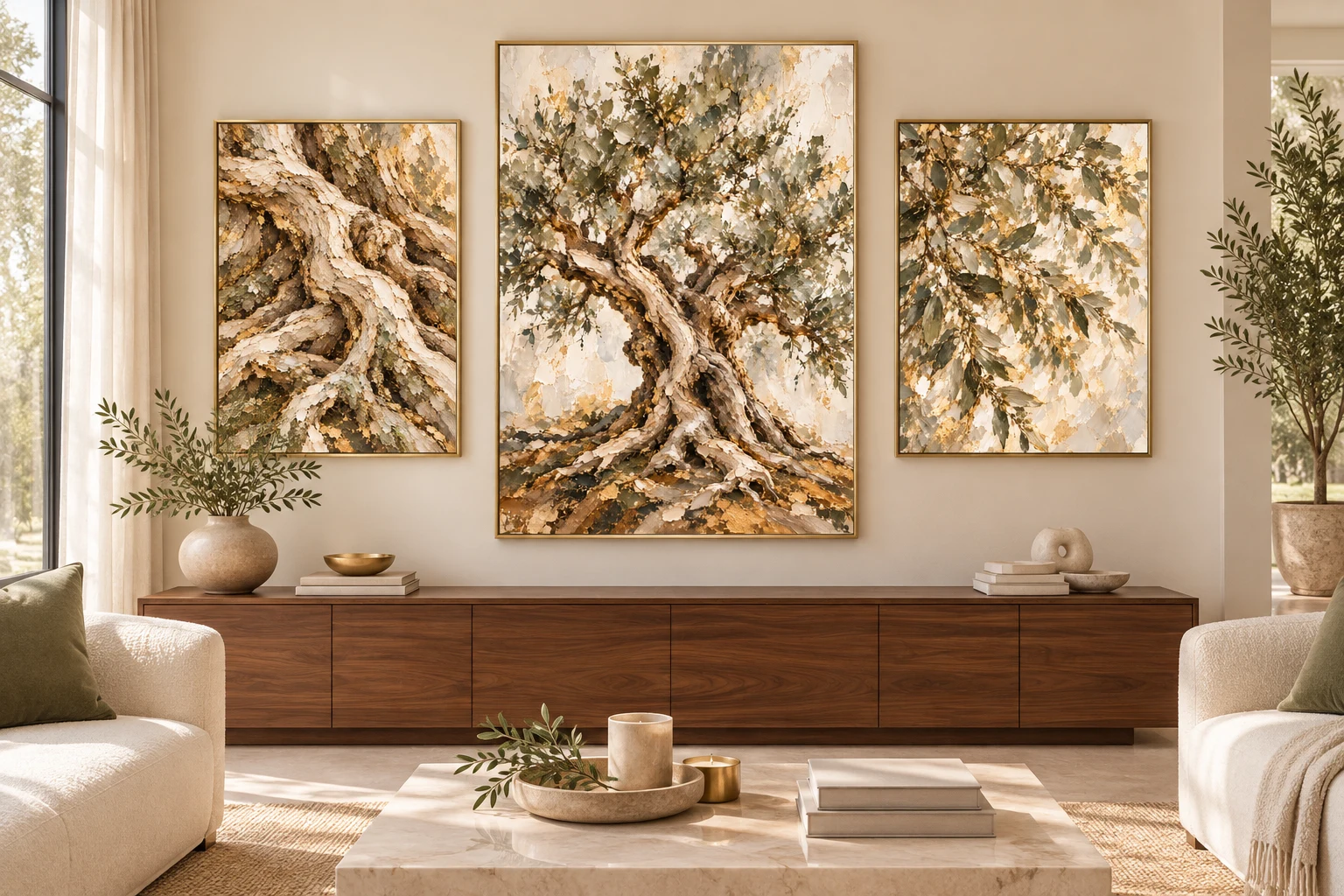 Art collection on the wall