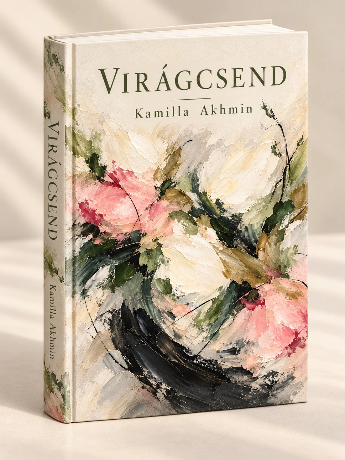 Virágcsend — könyvborító-koncepció