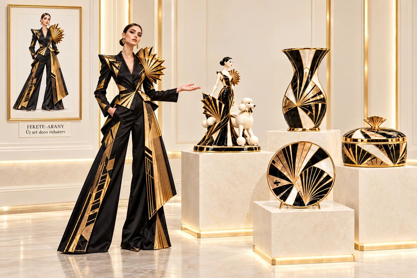 Black & gold · porcelain presentation concept