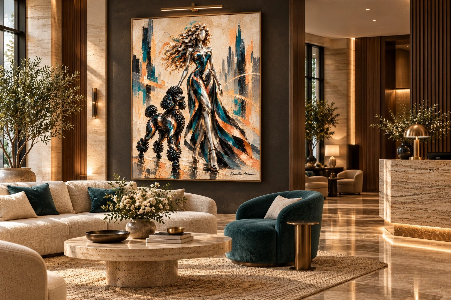 Szállodai lobby — enteriőrlátvány