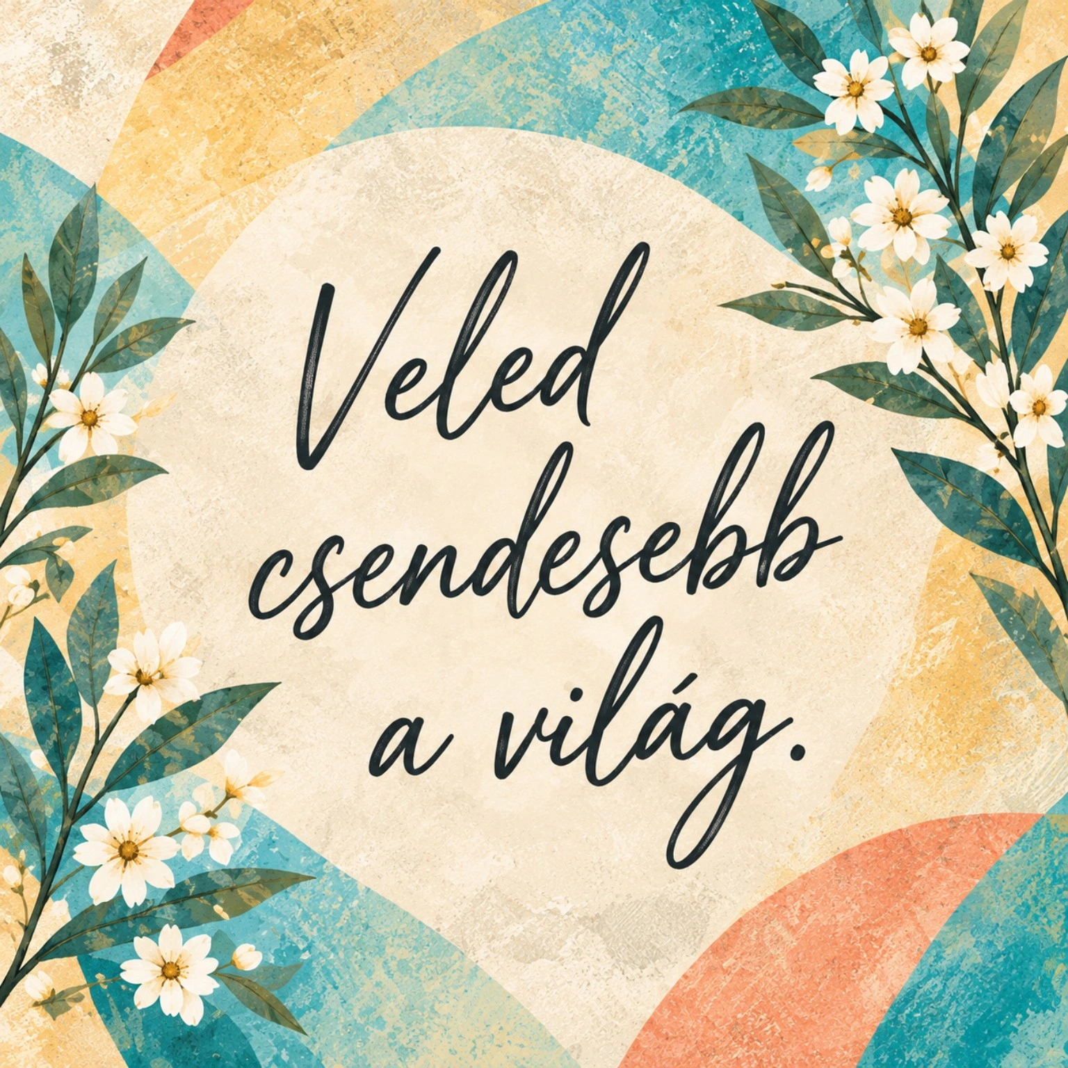 Veled csendesebb a világ