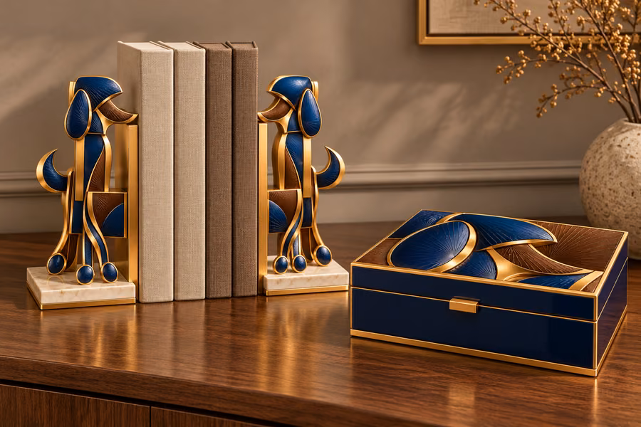 Bookends and Keepsake Box — Digital visual concept