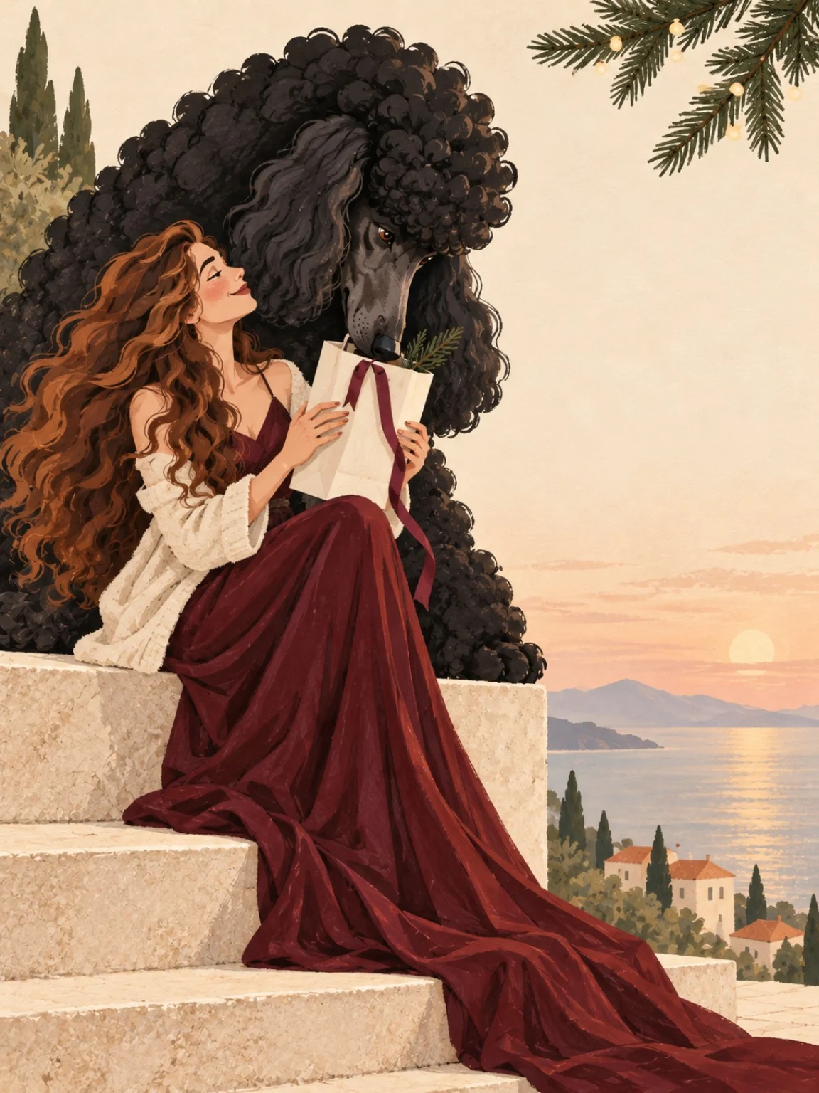 Golden Evening — Full view of the artwork